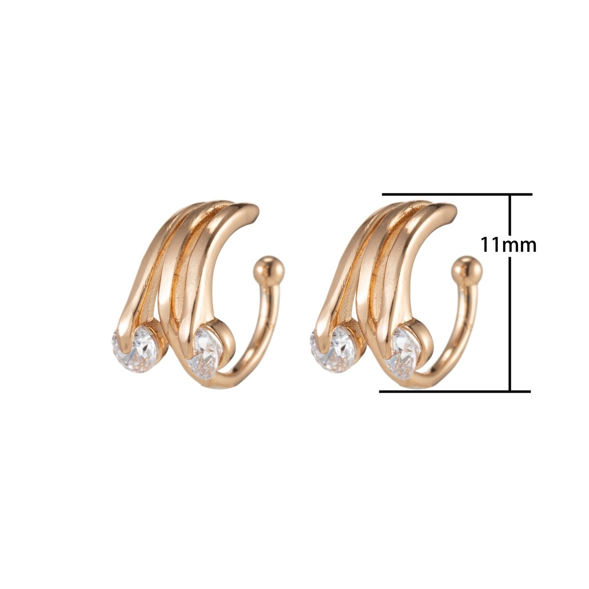 Gold Filled Simple Minimalist Earcuffs - AI-042