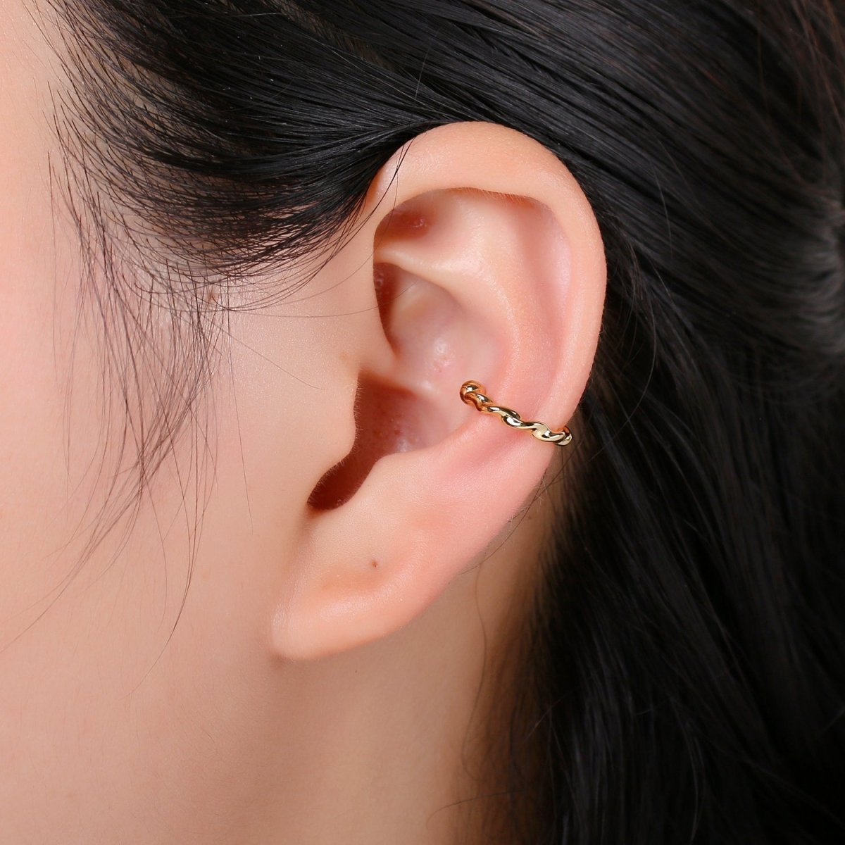 Gold Filled Simple Twist Earcuffs - AI-094