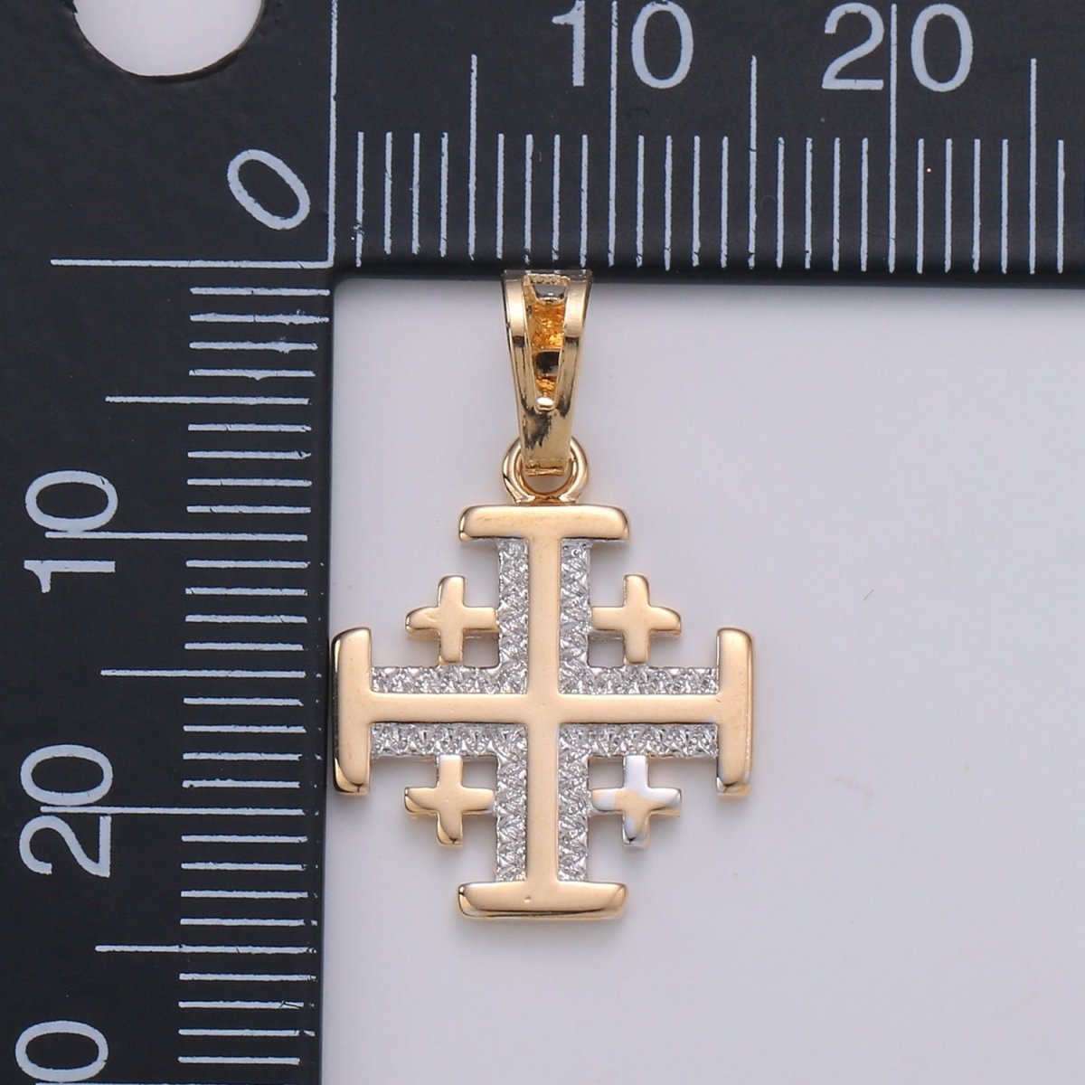 Gold Filled Square Cross Pendants J-109