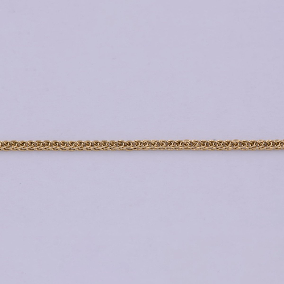 Gold Fox Tail Chain Necklace - 24K Gold Plated Foxtail Chain - Dainty 1.4mm Layering 20 Inch Ready To Wear Chain with Spring Ring | WA-516 Clearance Pricing