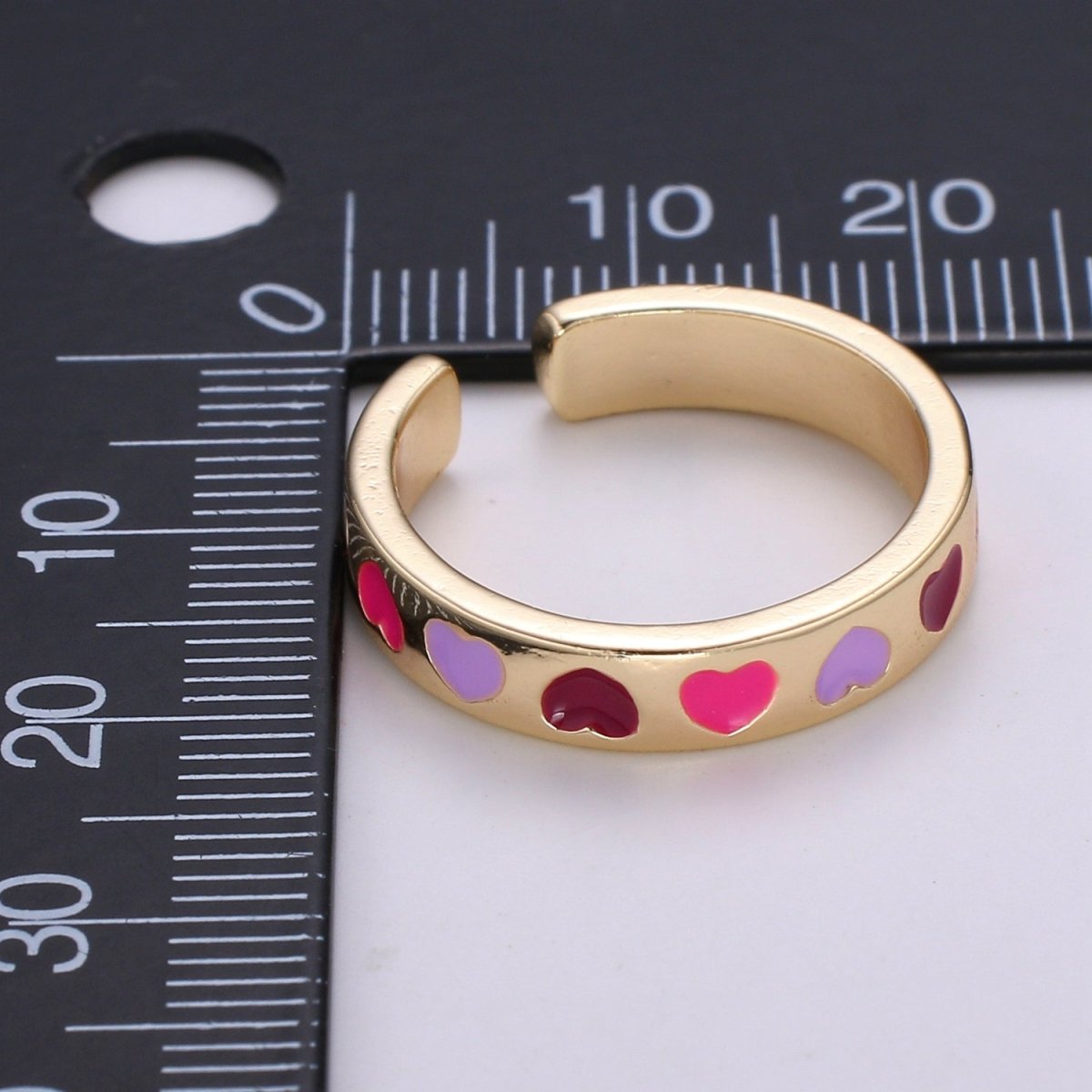 Gold Heart Ring, Love Ring, Open Heart Ring Adjustable Open Ring, Gold Stacking Ring Minimalist Heart Ring for Relationship Friendship Ring R323