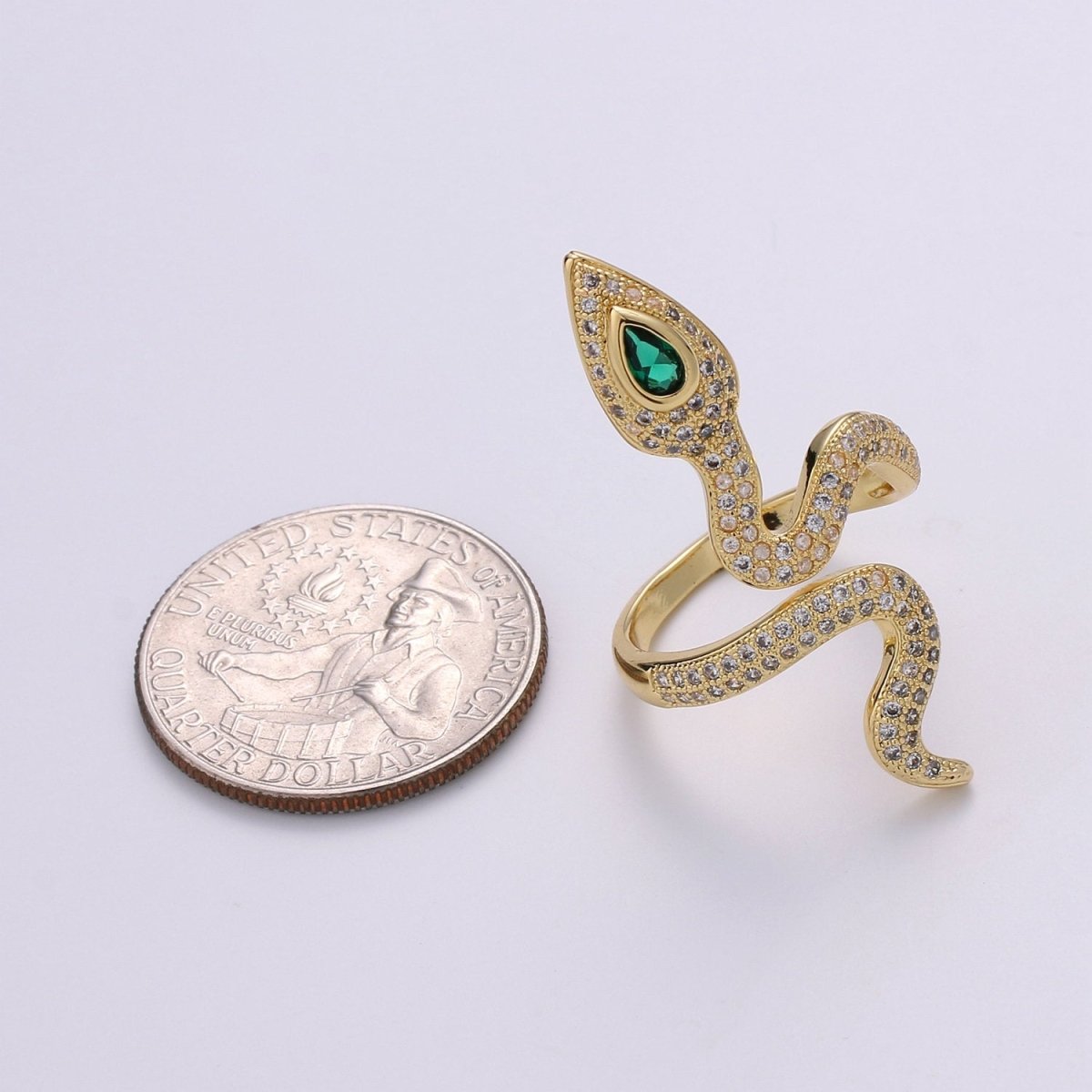 Gold Snake ring, serpent ring, gold ring, wrap ring, snake gold ring, Micro Pave Ring vintage jewelry for birthday Christmas Gift R219