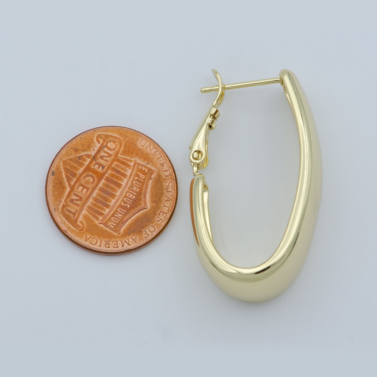 Golden Thin Huggies Earrings, Plain Gold Filled Geometric Formal/Casual Earring Jewelry P-257