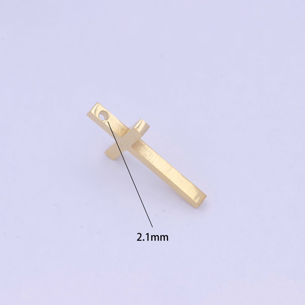 Gold/Silver Stainless Steel Religious Cross, Minimalist Spacer Bead For Jewelry Making. W-839 W-840