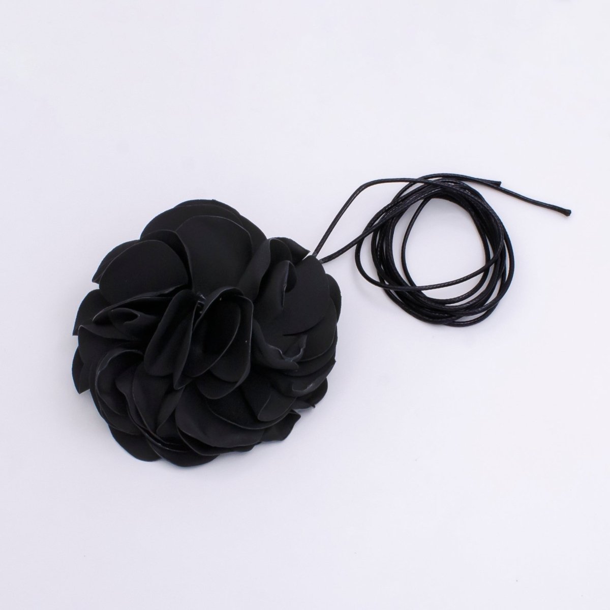 Handmade White, Red, Fuchsia, Peach, Black Rose Flower Satin Ribbon Choker Necklace | FC140 - FC018
