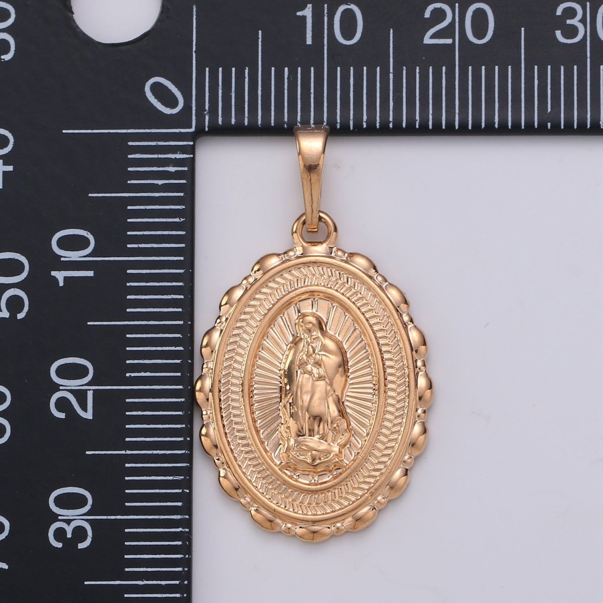 Lady of Guadalupe Holy Mary Rose Gold Filled Pendants J-108