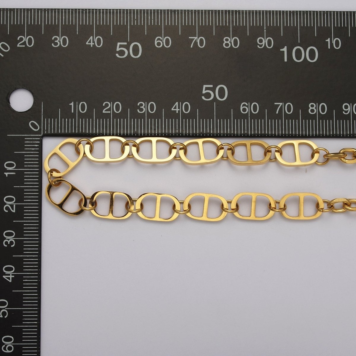 Layer Gold Mariner Anchor Necklace Chain 5.1mm thickness Party Chain Thick Statement Necklace | WA-921 Clearance Pricing