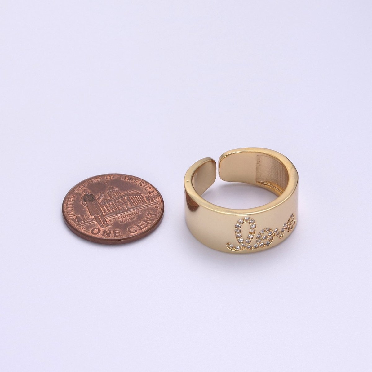 Love Ring, Script Love Ring, Promise Dainty Love Ring, Gold Filled love Ring, Minimalist Stacking Jewelry Gift For Her U-189 U-190