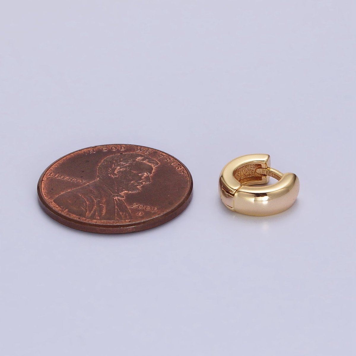 Mini 10mm Classic Cartilage Huggie Earrings in Gold & Silver | AB073 AB074