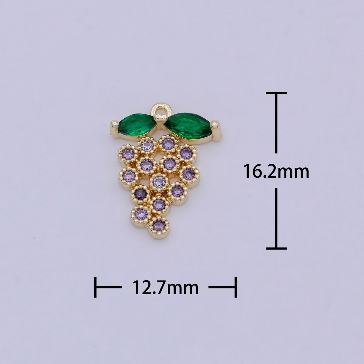 Mini 18k gold filled grape pendant for necklace and jewelry making/ fruit pendant/ fruit charm for jewelry finding N-915