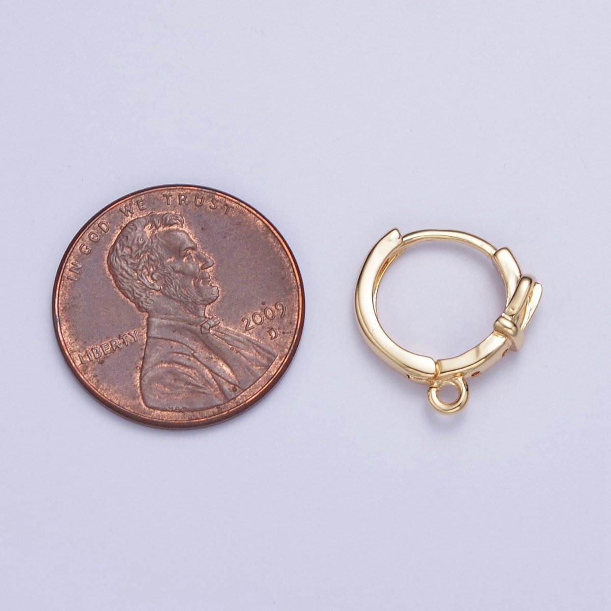 Mini Belt Buckle Huggie Hoop Earrings with Open Link Loop Supply For Jewelry Making L-812