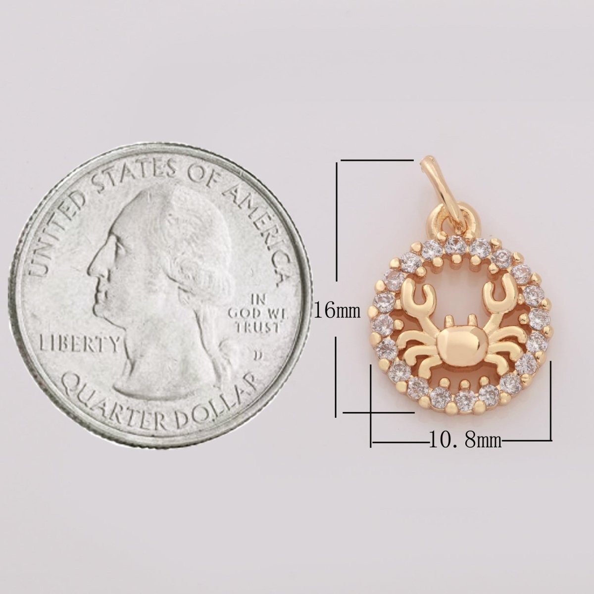 Mini Crab Charm Dainty Wild Crab Beach Animal Under the water inspired for Necklace Earring Bracelet Supply M-749