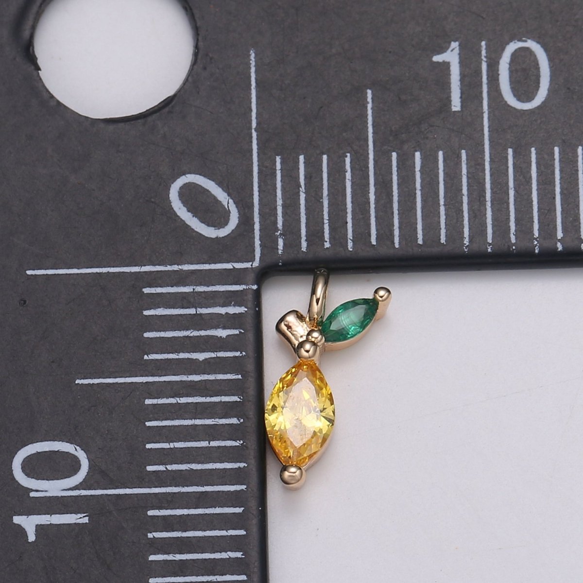 Mini Fruit Charm 18k Gold filled Yellow Charm for Bracelet Necklace Earring Component Fresh Fruity Charming Fruit Collection