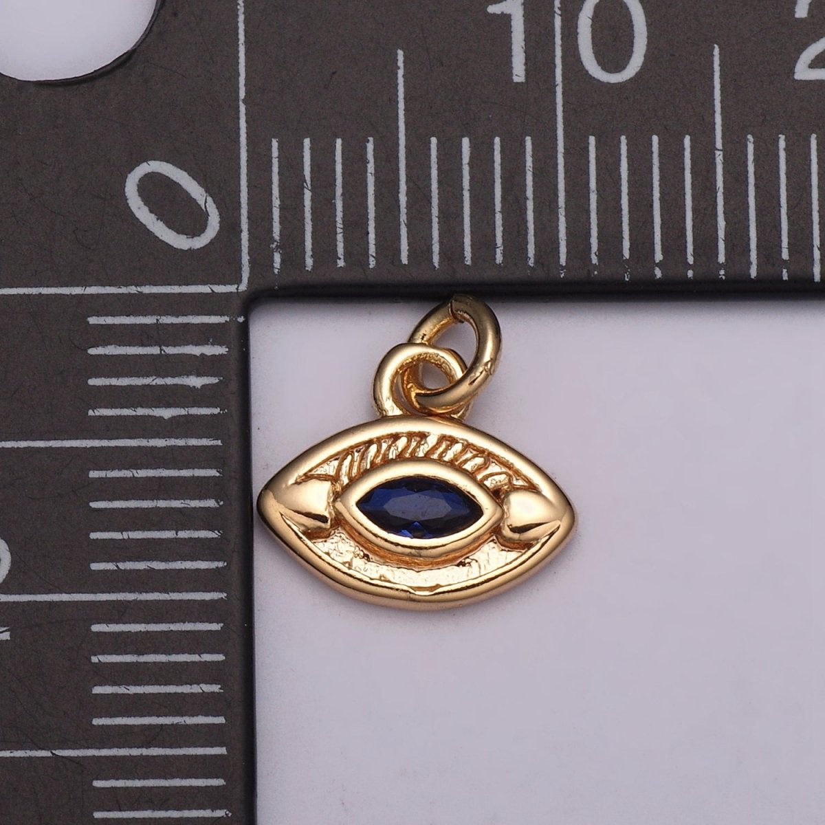 Mini Gold Evil Eye Charm Bracelet Making Craft Minimalist Amulet Cz Jewelry Protection Pendant Good Luck Lucky Eye Charm E-703-E-706