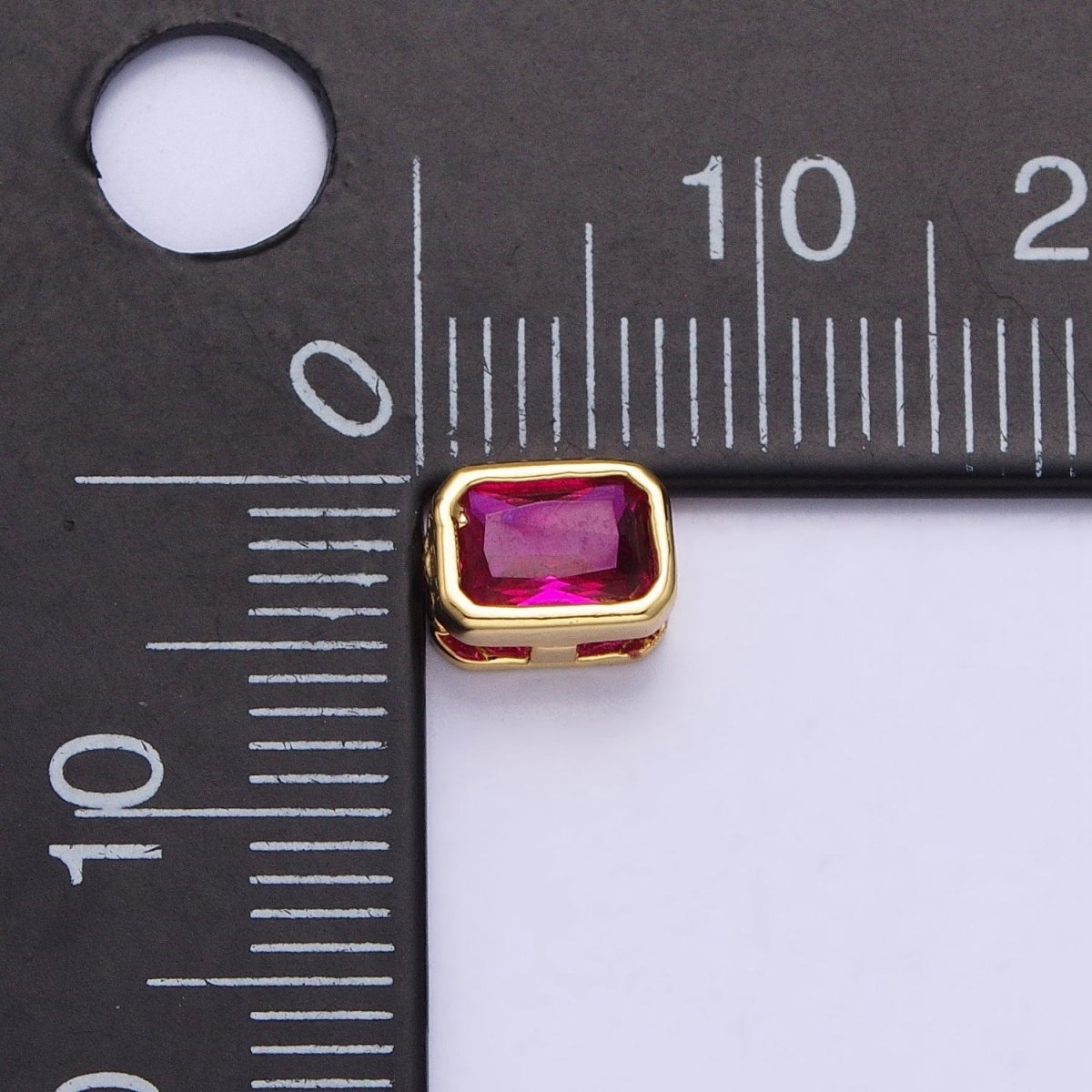 Mini Rectangle Bead Spacer CZ Micro Pave Geometric Spacer Bead Connector Charm B-435 B-438 B-439 B-445 B-455 B-674