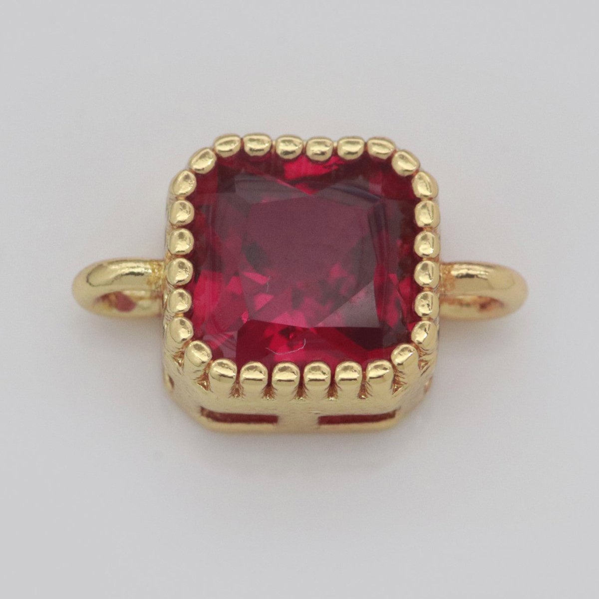 Mini Square Charm Connector Cubic Love Cz Colorful Link Connector for Necklace Bracelet Earring Supply Y-338 - Y-345