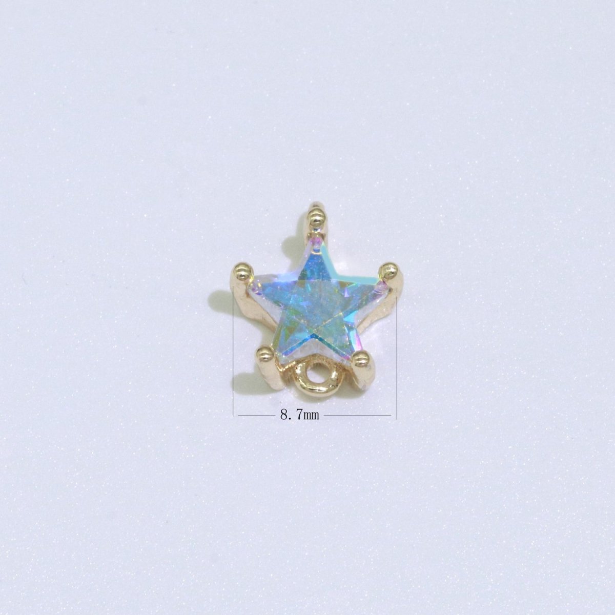 Mini Star Cz Charm connector for earring necklace supply F-835