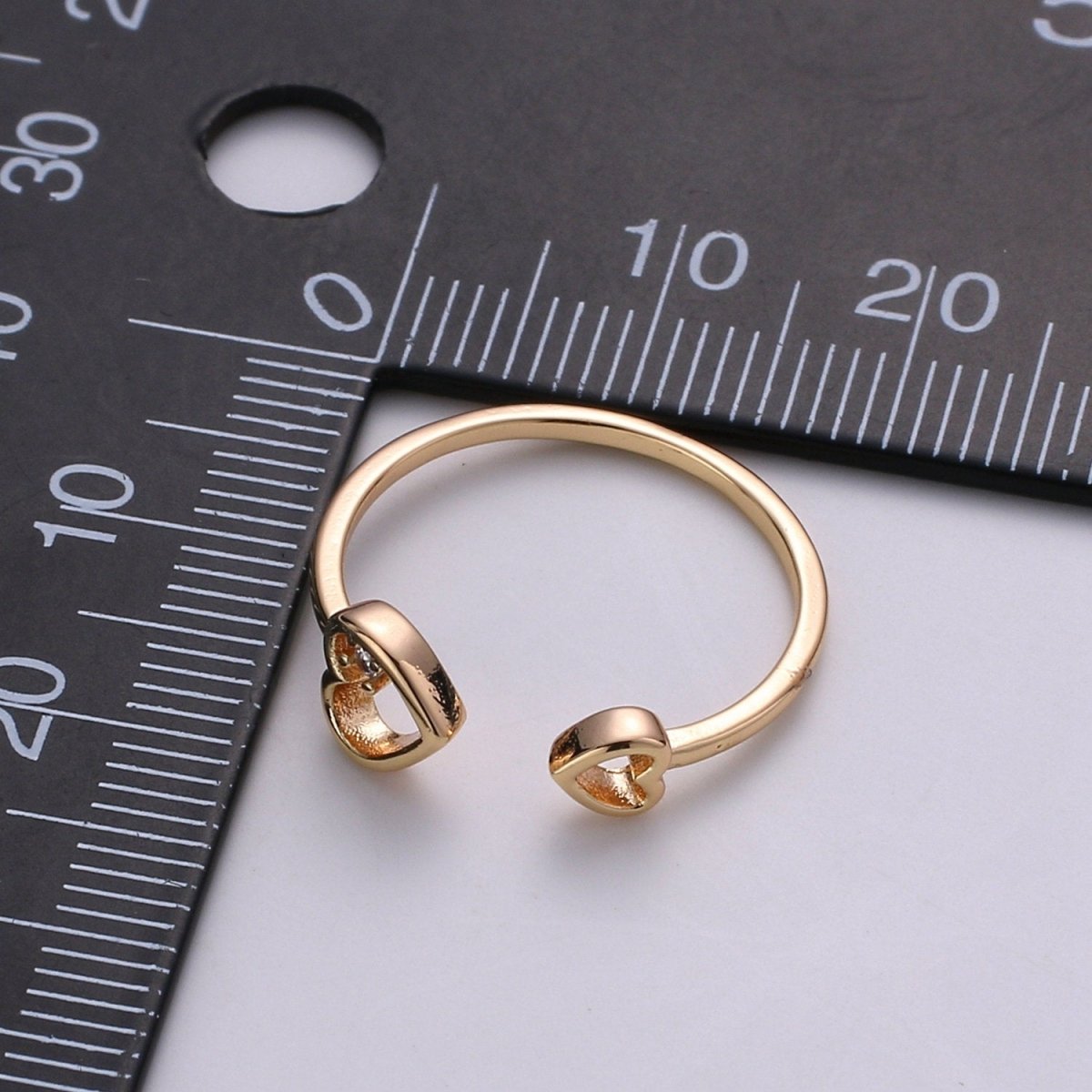 Minimalist Heart Ring, Dainty Gold Ring, Stacking Ring, Heart Ring, Open Heart Ring, Heart Rings, Artsy Heart Ring, Gift for her woman R-058