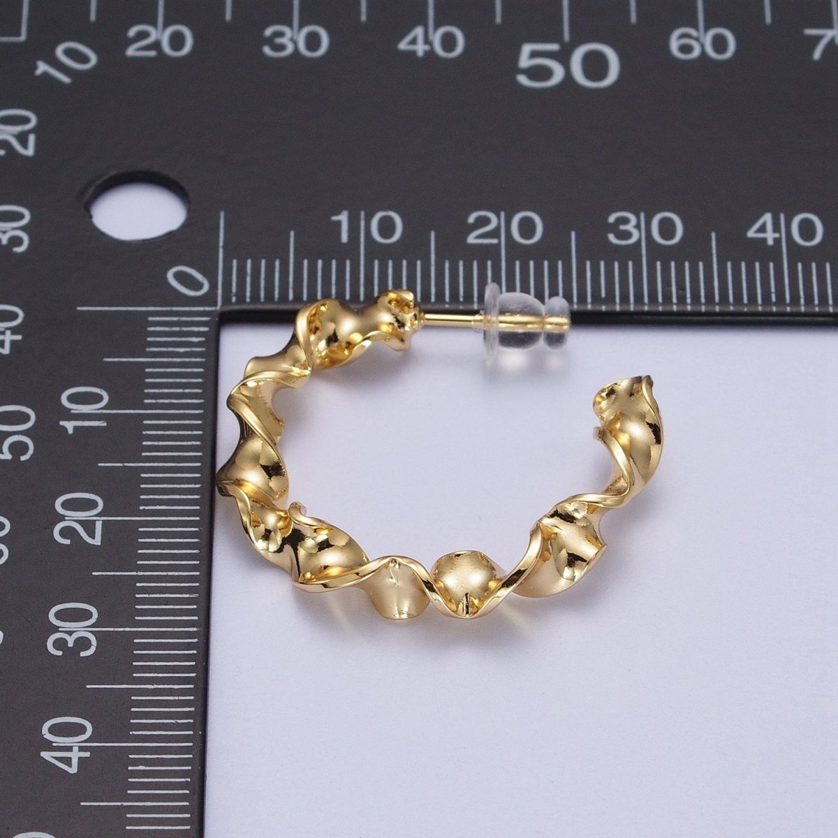 Modern Gold Hoop Earrings, Gold Hoops, Bold Hoop Earrings, Twisted Hoop Earrings, Dainty Hoops, Hammered Rustic Earring AD-065