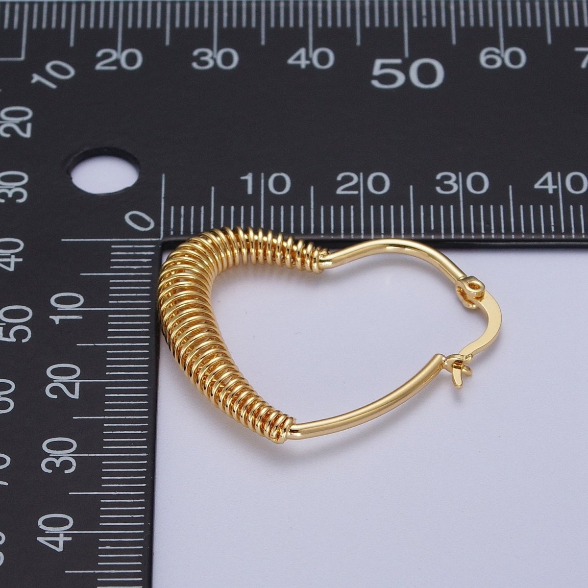 Modern Heart Shape Love Earring Large Statement Hoop Earrings Gold Heart Spiral Earring Q-188