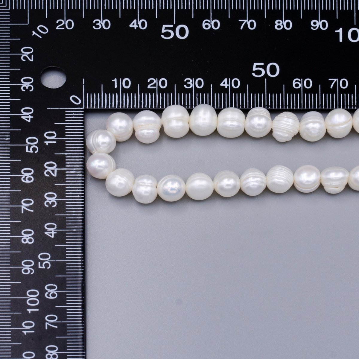 Natural 8.5mm AAA White Round Button Pearl Strand Jewelry Making | WA-1658 Clearance Pricing