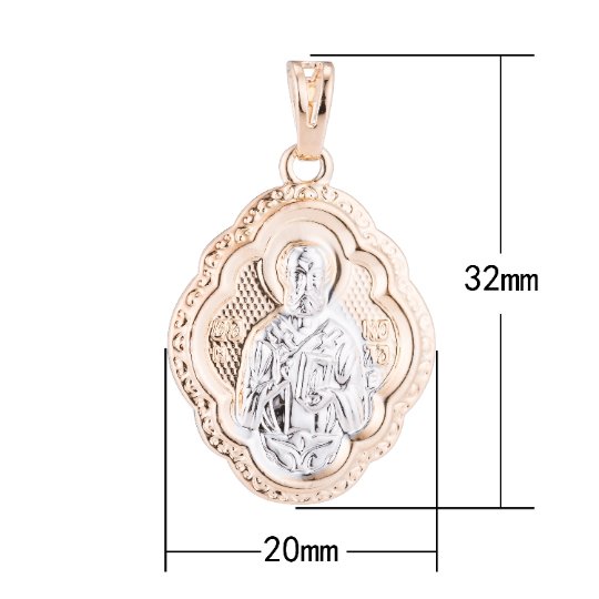 On Sale! CLEARANCE! Rose Gold Saint, Catholic, Religious, Spiritual, Martyr, Church, Gift Pray Necklace PENDANT Charm Bead Bails Findings for Jewelry Making H-134