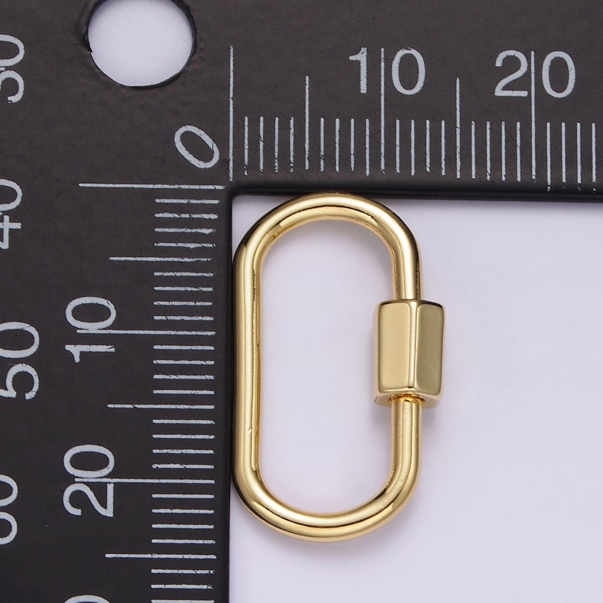 14K Gold Filled 23mm Oblong Oval Carabiner Minimalist Jewelry Findings Supply | Z623