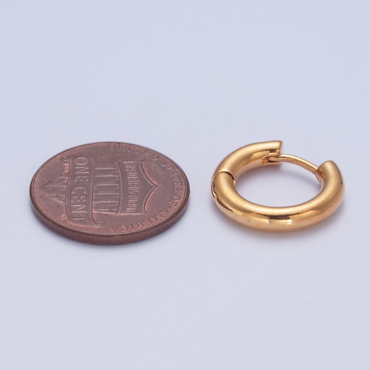 OS 24K Gold Filled 16mm Minimalist Huggie Hoop Earrings | P-407