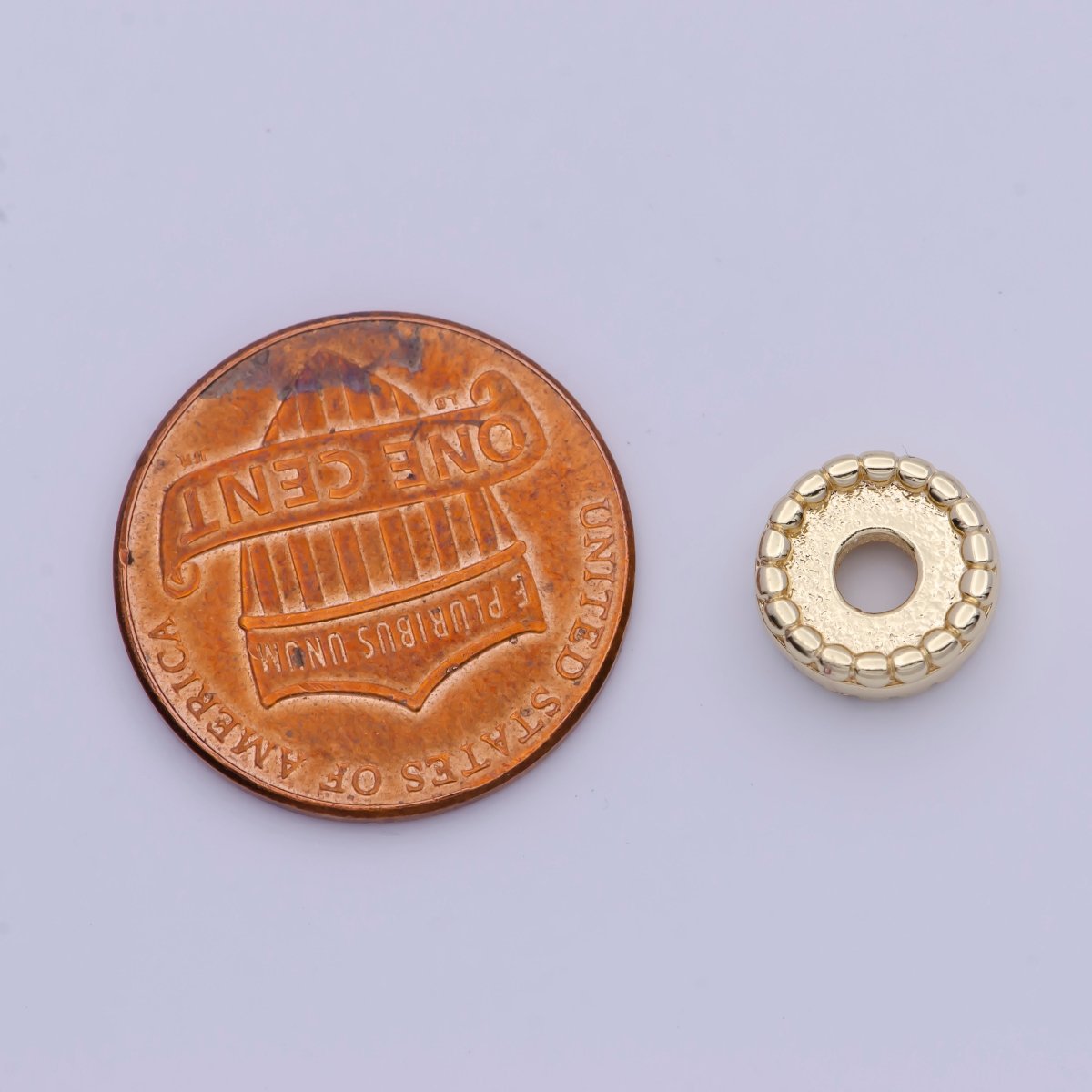 OS 8.8mm Thin Flat Rounded Gold Spacer Supply | K-320