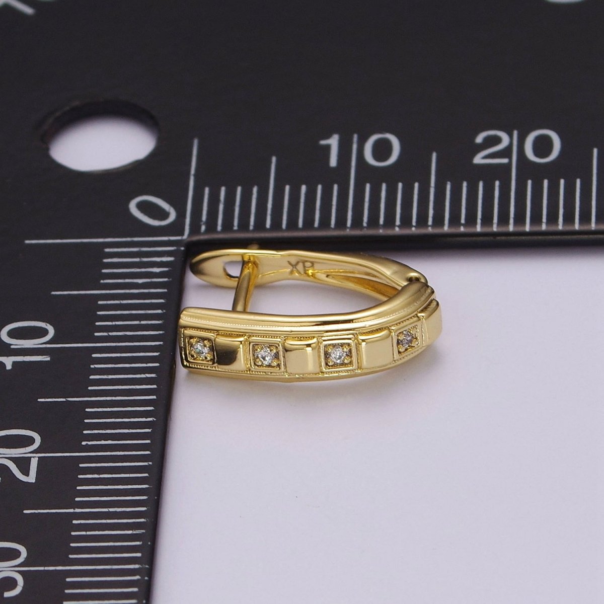 OS Dainty CZ Hoop Earrings Hypoallergenic 14K Gold Filled Huggie Hoop Earrings for Women T-206