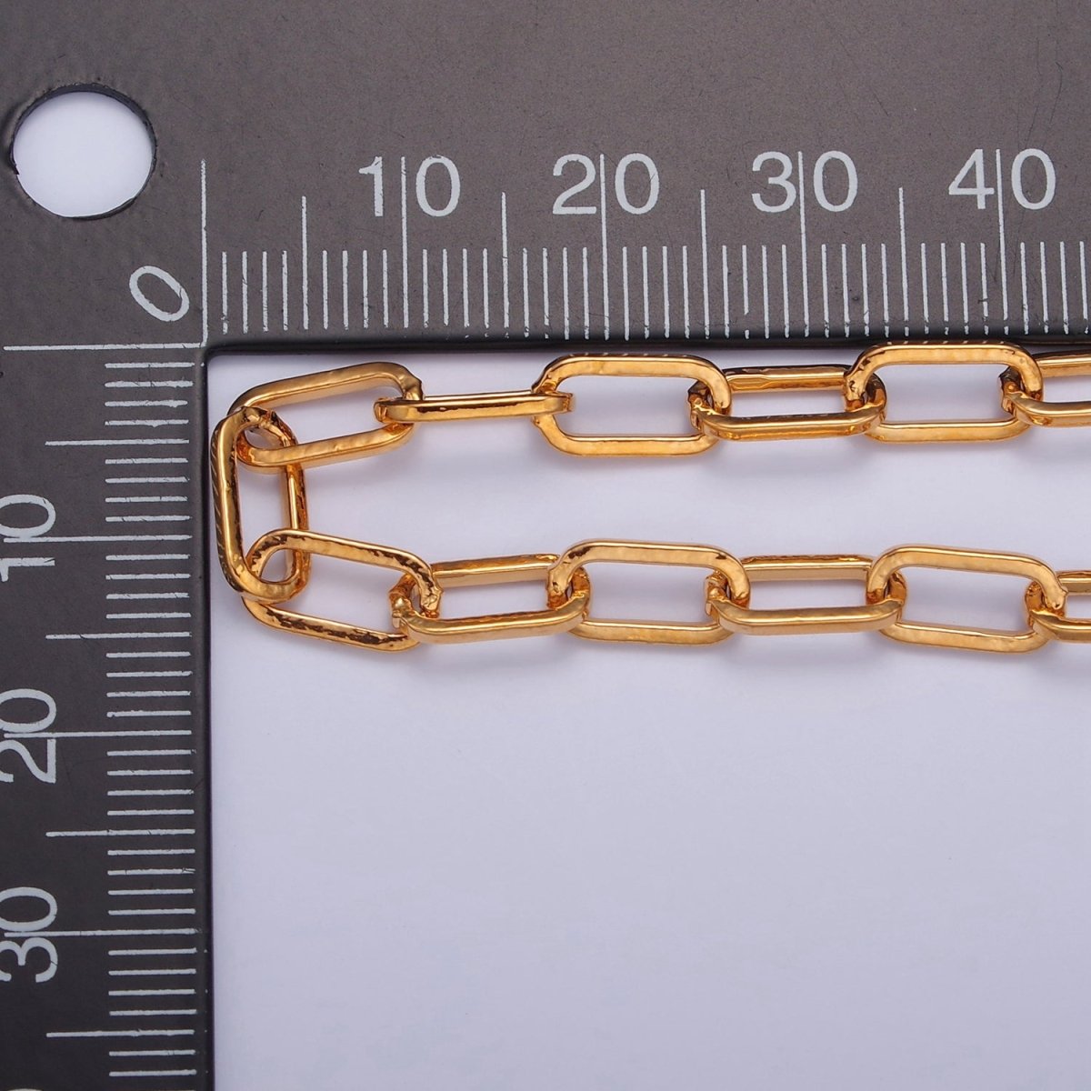 PaperClip Unfinished Chain, 10mm x 5mm, 24k Gold Filled Chain 19.5 inch long | WA-1382 Clearance Pricing