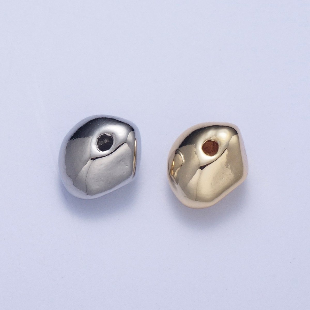 Pieces Pack 8.6mm Abstract Geometric Spacer Beads Jewelry Component in Gold B-076