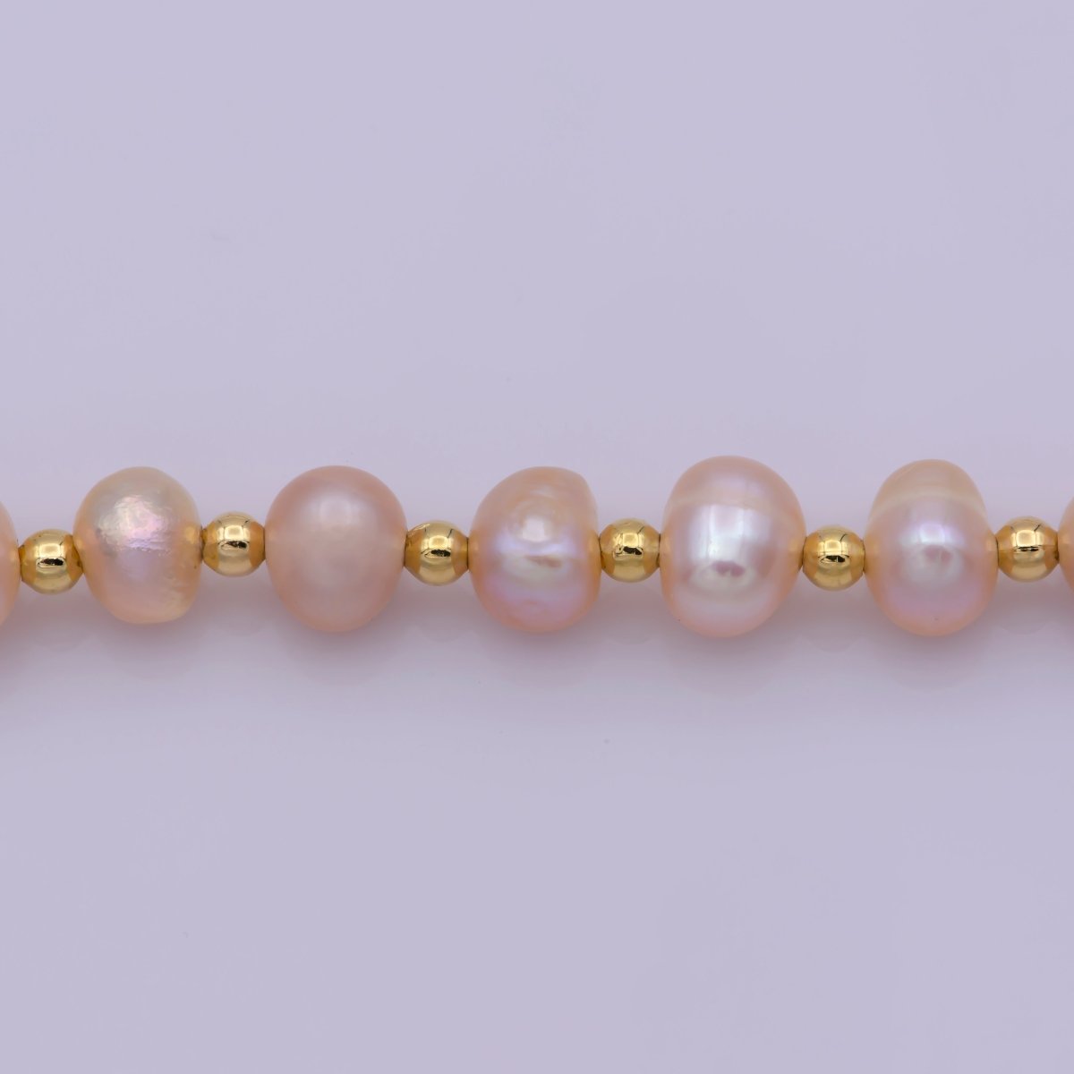 Pink Pearl Necklace | Pink Fresh Water Pearls | Classic Real Pearl Necklace 16.7 inch + 2 inch extender | WA-407Clearance Pricing