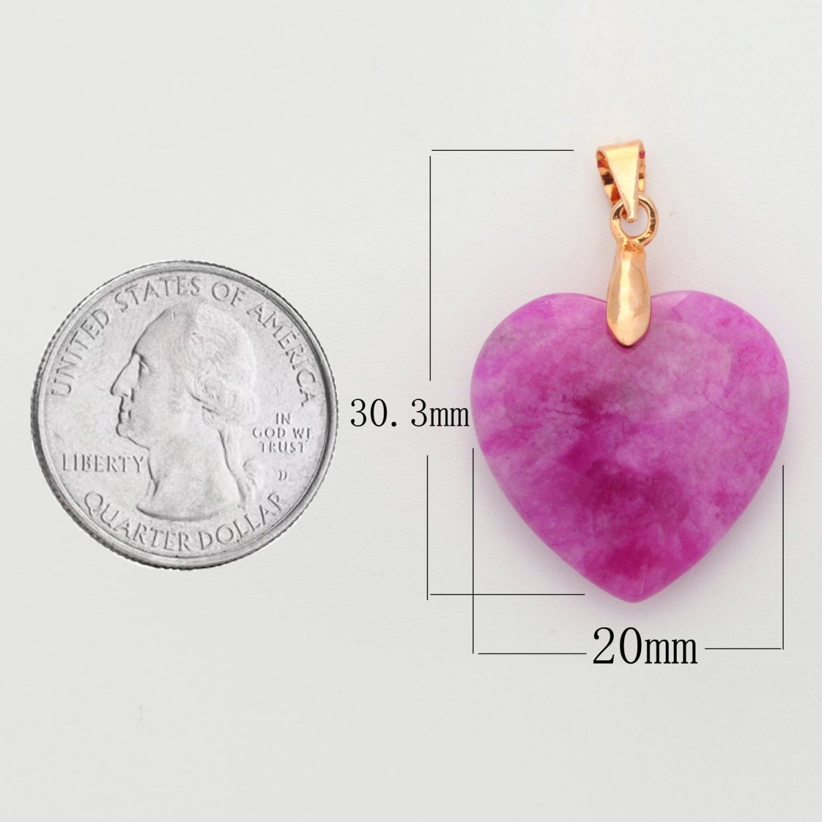 OS Purple Heart Jade Stone For Necklace Pendant | AH335