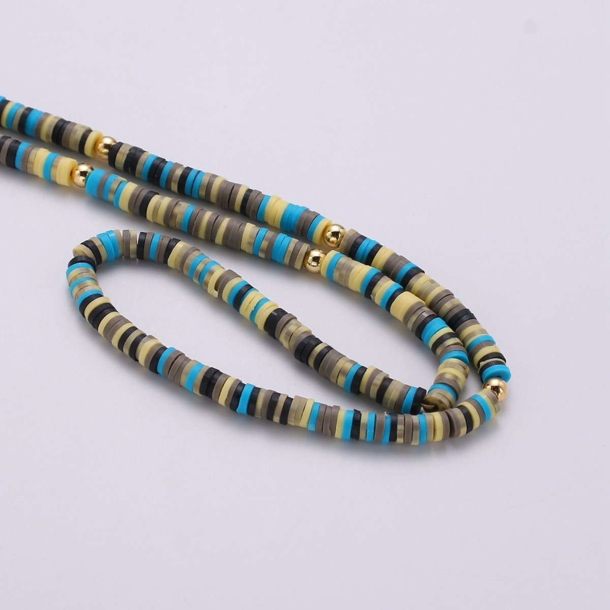 Rainbow Beaded Mask Chain Lanyard - Face Mask Chain - Face Mask Necklace - Heishi Rainbow, Blue Brown Mask Holder Handmade Jewelry Gift, FMHC-08