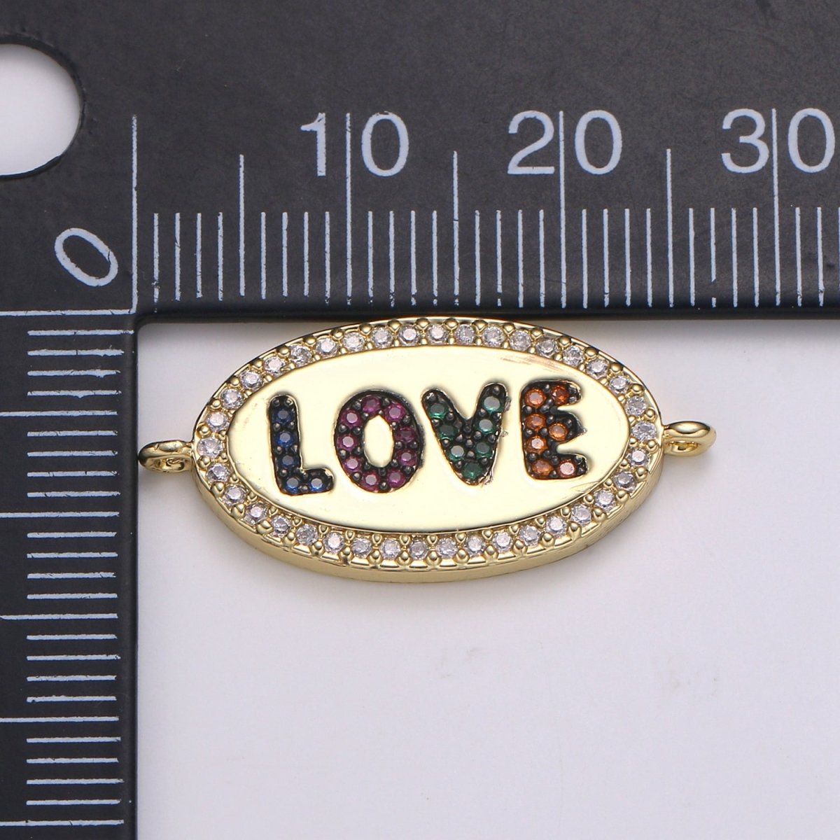 Rainbow Gold Filled "LOVE" Connectors F-580