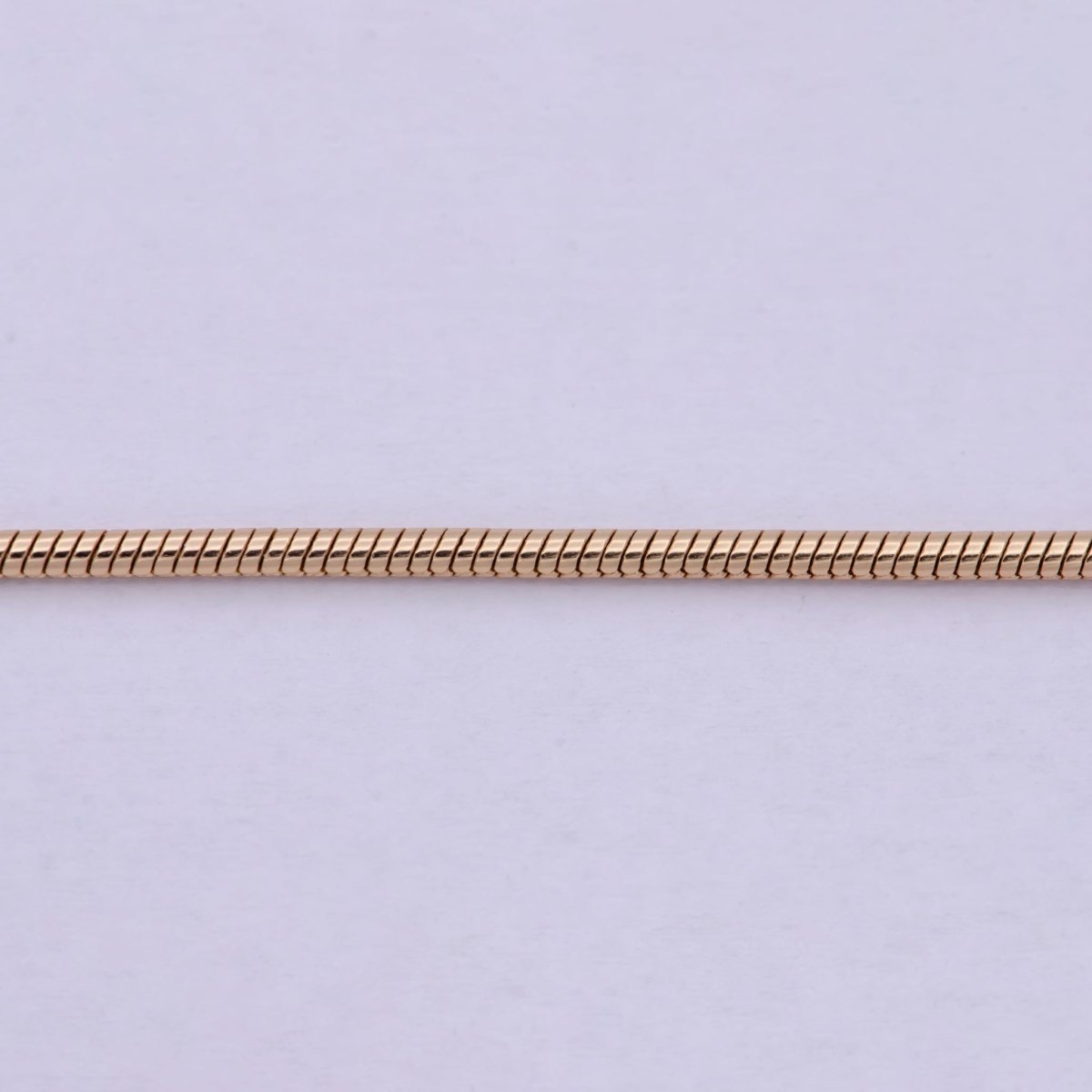 Rose Gold Round Snake Chain Omega Necklace, 18K Gold Filled 1.8mm Width Finished Chain, Layering 19.7 Inch Omega Necklace with Lobster Clasps | WA-618 Clearance Pricing