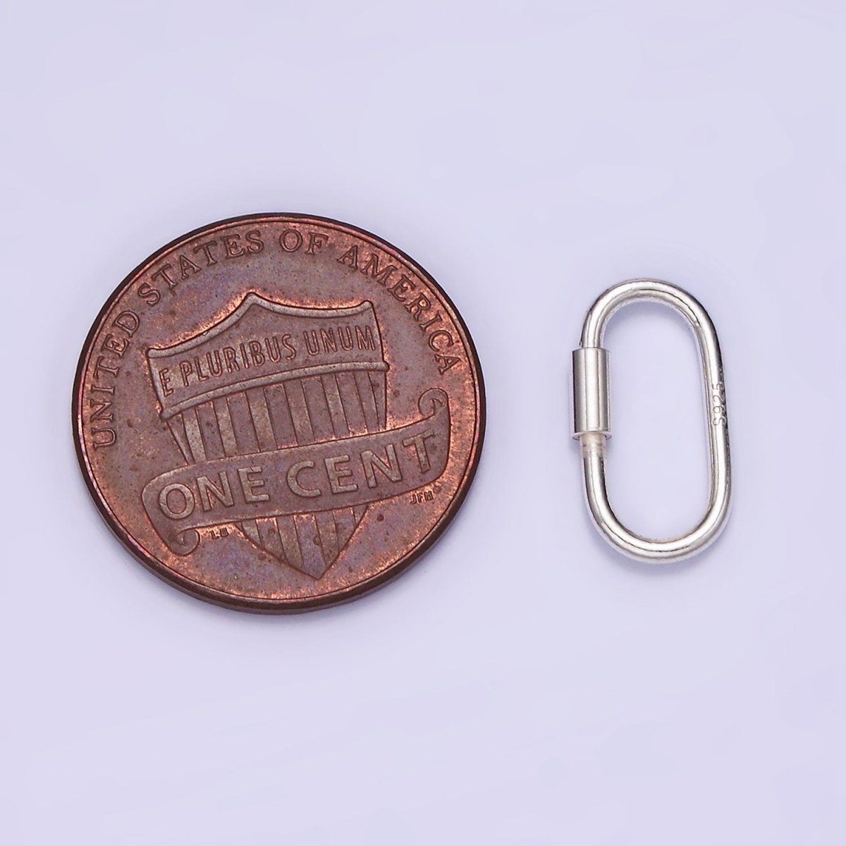 S925 Sterling Silver 10mm Carabiner Clasps Findings | SL-487