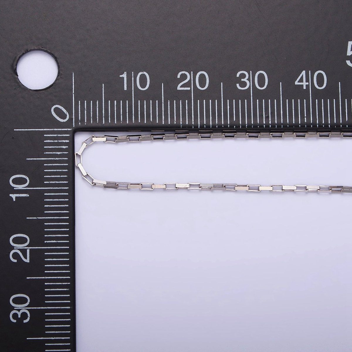S925 Sterling Silver 1mm Dainty Rectangular Box 15.5 Inch Choker Chain Necklace | WA-1942 Clearance Pricing