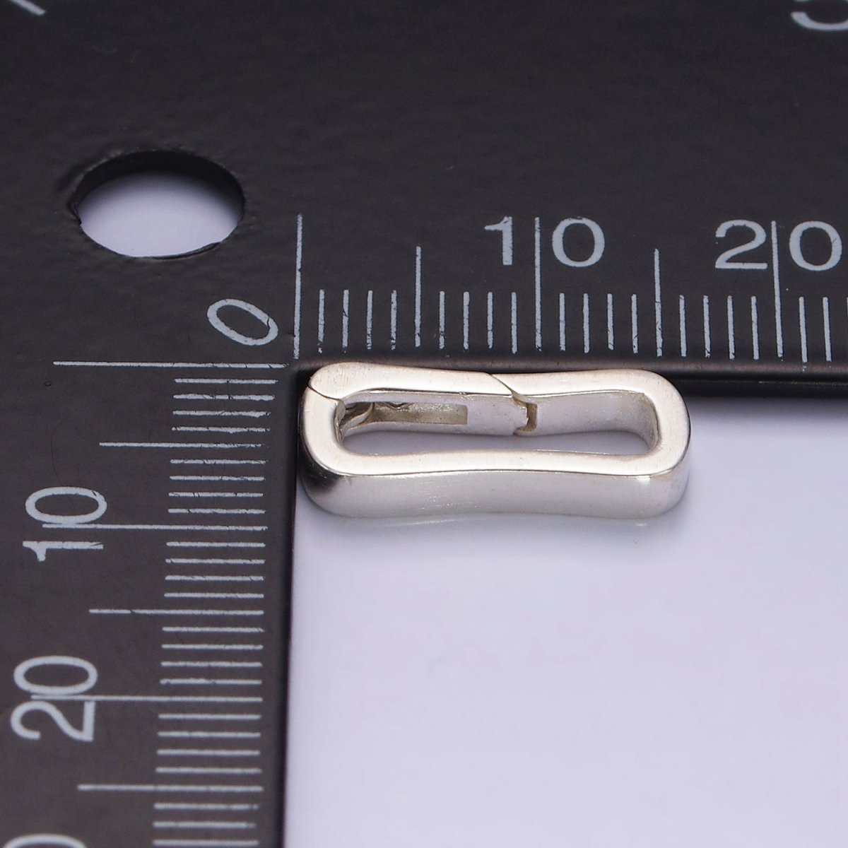 S925 Sterling Silver Rectangle Push Spring Gate Jewelry Findings | SL-473