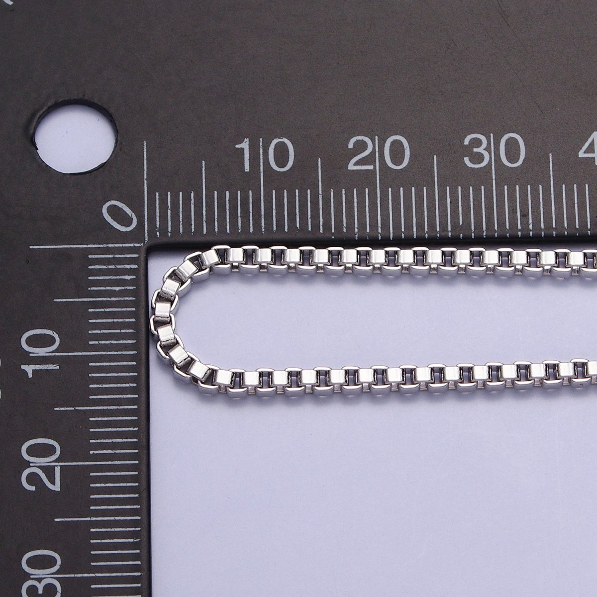 Silver Box Chain Necklace - Unisex 2mm Waterproof Box Necklace, Minimalist Gifts for Men, Women Ready to Wear Chain for Gift | WA-1547 Clearance Pricing