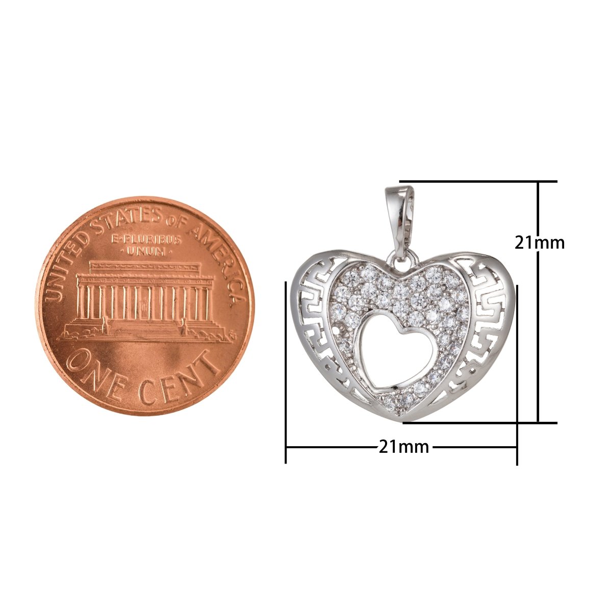Silver Gold Filled Heart Pendants I-454