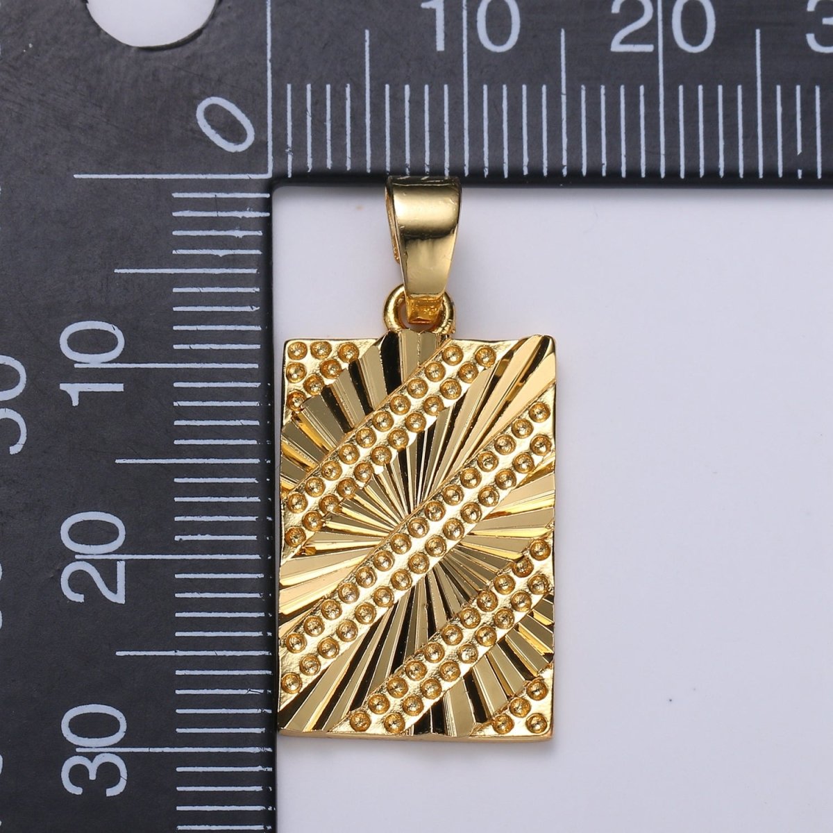 Simple Gold Filled Rectangle Pendants J-101