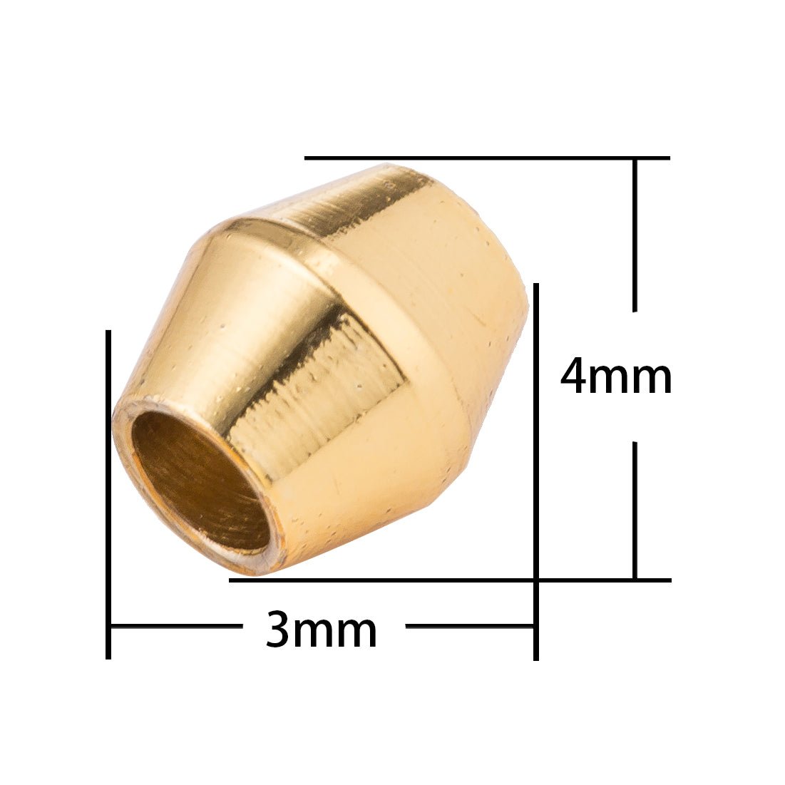 Simple Plain Gold Filled Tiny Beads, Golden Small Mini Jewelry/Accessories Making Beads Supplies B-127