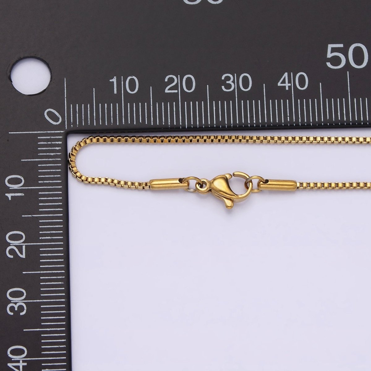 Stainless Steel 1.1mm Dainty Box 17.72 Inch Layering Princess Chain Necklace | WA-2023 Clearance Pricing