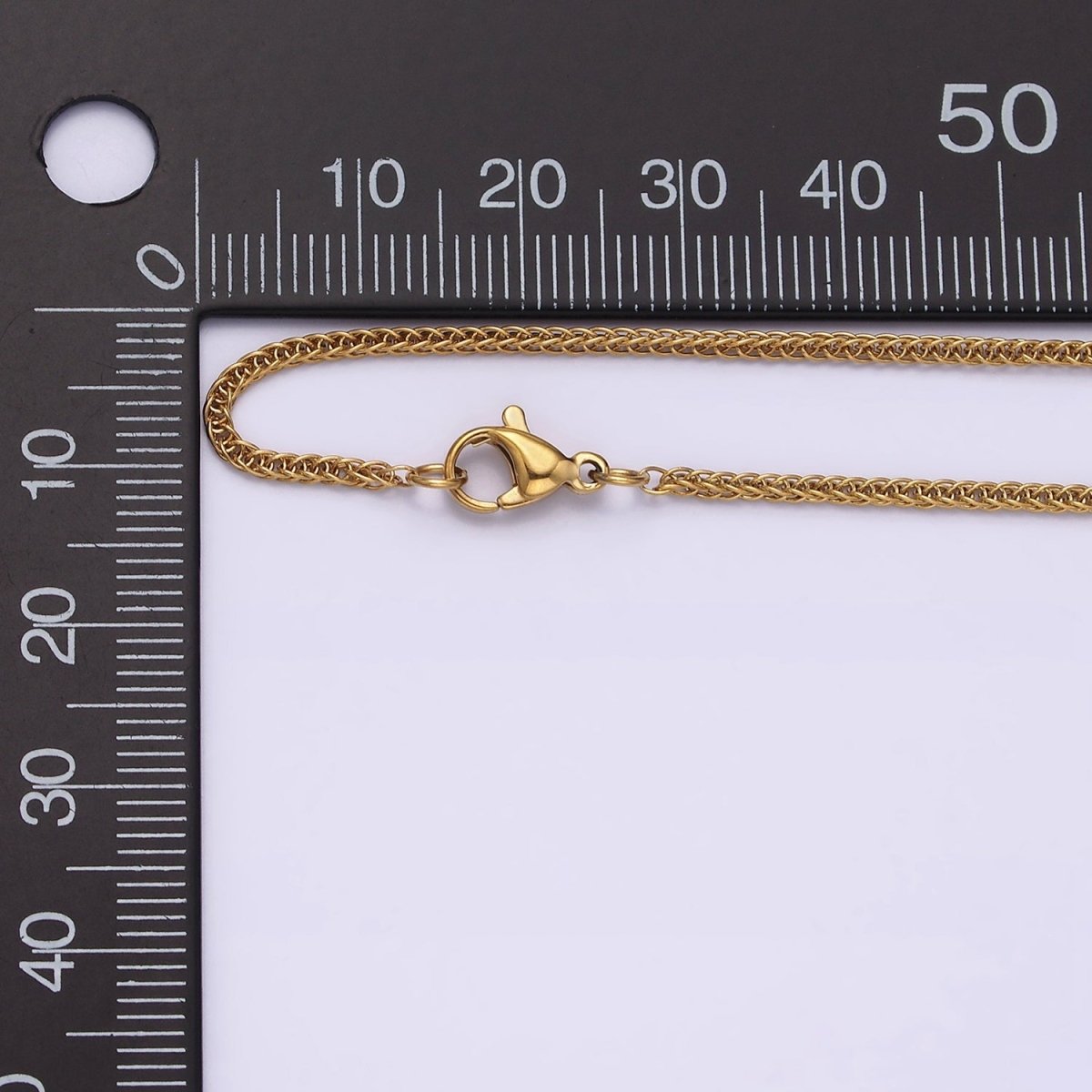 Stainless Steel 1.5mm Dainty Curb Wheat Chain 18 Inch Layering Necklace | WA-2000 Clearance Pricing