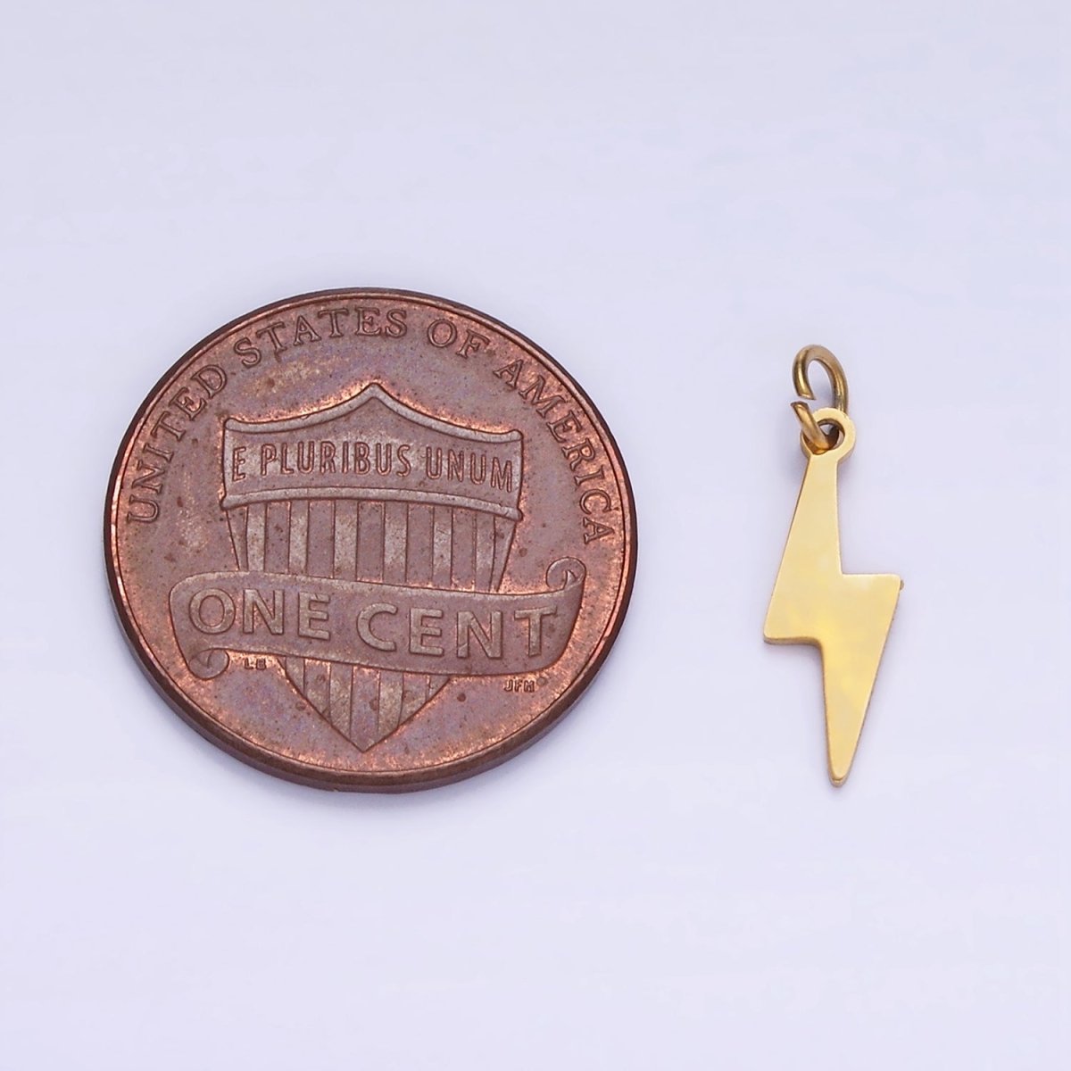 Stainless Steel 15mm Lightning Bolt Thunder Minimalist Charm | P984