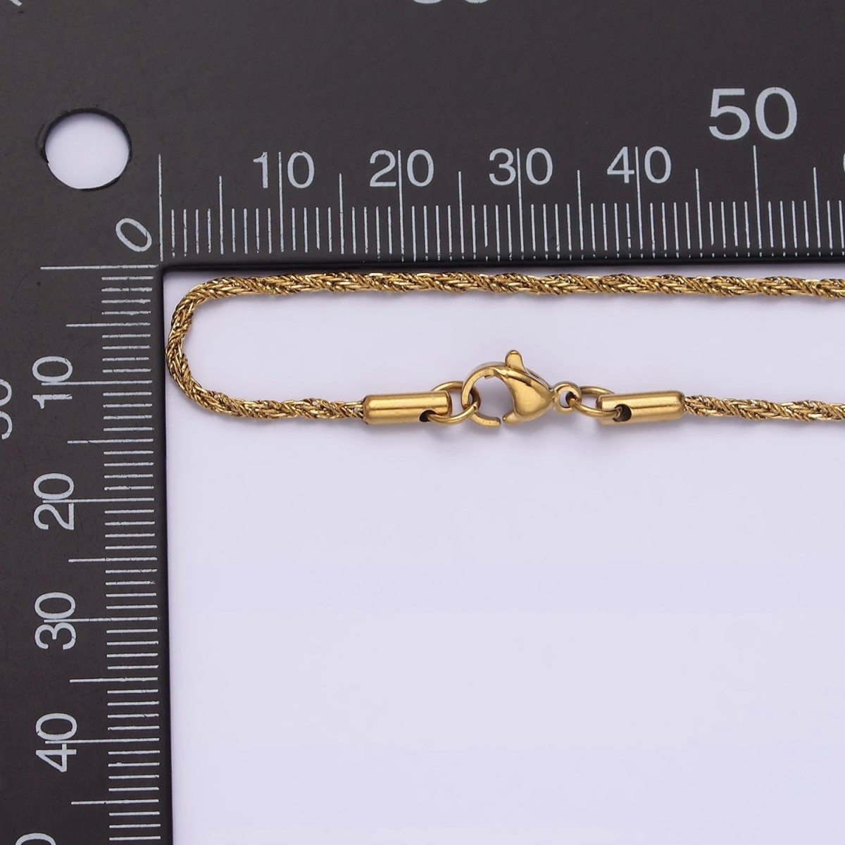 Stainless Steel 1.5mm Twisted Rope 18 Inch Layering Chain Necklace | WA-1999 Clearance Pricing