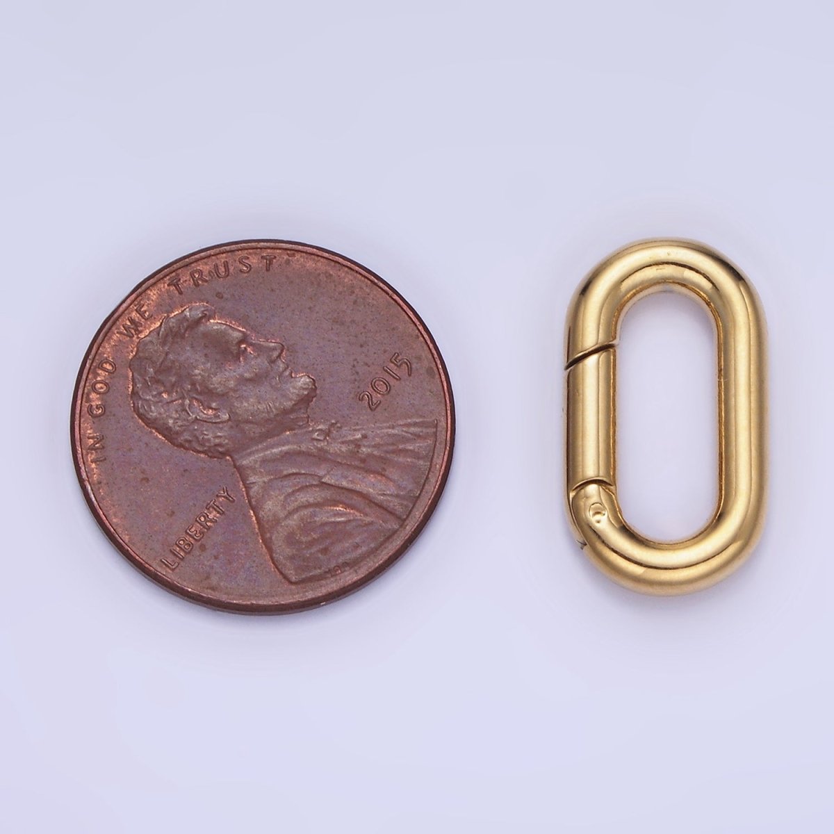 Stainless Steel 18mm Oblong Spring Gate Closure Finding in Gold & Silver | Z690