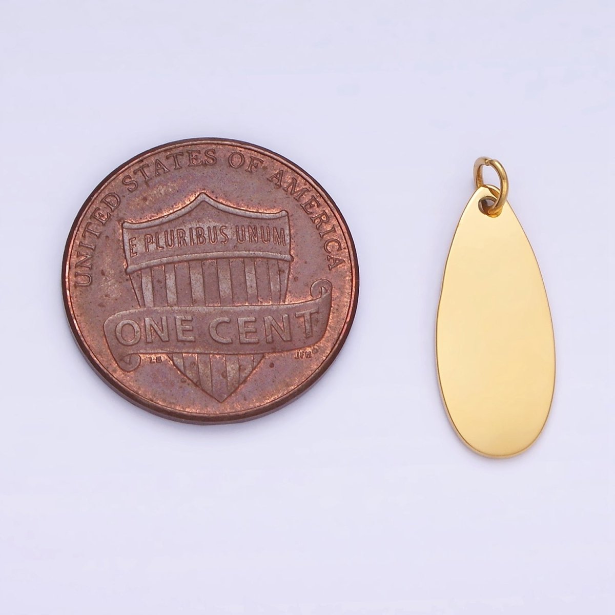 Stainless Steel 20mm Teardrop Minimalist Charm | P981